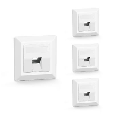 VCELINK 1-Port Flush-Mount Network Wall Plate, Shielded, No Keystone Module