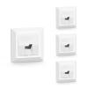 VCELINK 1-Port Flush-Mount Network Wall Plate, Shielded, No Keystone Module view 1