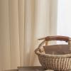Stfery Beige Semi-Sheer Curtains, French Striped Voile Panels, 2-Piece Set, W102 x H138 cm Each view 4