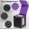 Magic Deck Box with MTG Commander Display, Magnetic Card Storage Box for 100+ Cards, Black/Purple view 4