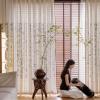 Stfery Natural Sheer Curtain Hooks, 2-Piece Set, Vintage Chinese Calligraphy Pattern, 107 W x 214 H cm per Panel view 4