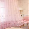 Stfery Sheer Curtain Panels, Pink, Semi-Transparent, for Youth Rooms, Classic Embroidered Floral Pattern, 2-Piece Set, W107 x H244 cm Each view 4