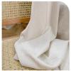 Stfery Beige Semi-Sheer Curtains, 2-Piece Set, Linen-Look Stripe Texture, W150 x H270 cm Each view 2