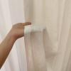 Stfery Beige Semi-Sheer Curtains, 2-Piece Set, Linen-Look Stripe Texture, W150 x H270 cm Each view 4
