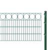 Decorative Fence Set with Concrete-In Posts, 80 cm High, 23.1 m Long, Green view 1