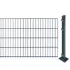 Double-Wire Mesh Fence with Surface-Mount Posts (83 cm High, 34 m Long), Anthracite view 1