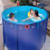 PVC Canvas Freestanding Koi and Goldfish Pond with Drain Valve - Water Storage Pool for Turtles and Swimming view 2