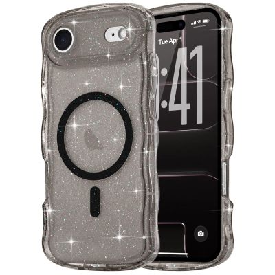 Pepmune iPhone AIR Glitter Case, MagSafe Compatible, Black