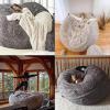 XXL Faux-Fur Bean Bag Cover for Adults, Plush Velour, Washable, No Filling view 2
