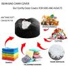 XXL Faux-Fur Bean Bag Cover for Adults, Plush Velour, Washable, No Filling view 3