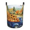 Bedbliss Laundry Hamper with Watercolor Harvest Truck Print view 1