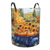 Bedbliss Laundry Hamper with Watercolor Harvest Truck Print view 2