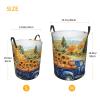 Bedbliss Laundry Hamper with Watercolor Harvest Truck Print view 3