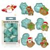 CHIHOLEN 6-Piece 3D Christmas Cookie Cutter Set view 1
