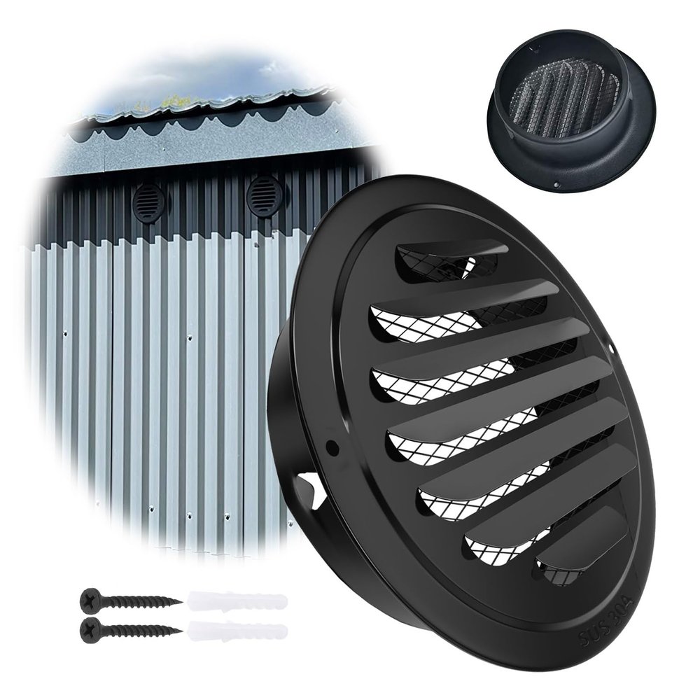 Round Ventilation Grille, 50–300 mm, 304 Stainless Steel