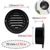 Round Ventilation Grille, 50–300 mm, 304 Stainless Steel view 2