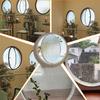 Kaverno 360° Rotating Round Aluminum Porthole Window, White, 30 cm/11.8 in view 2