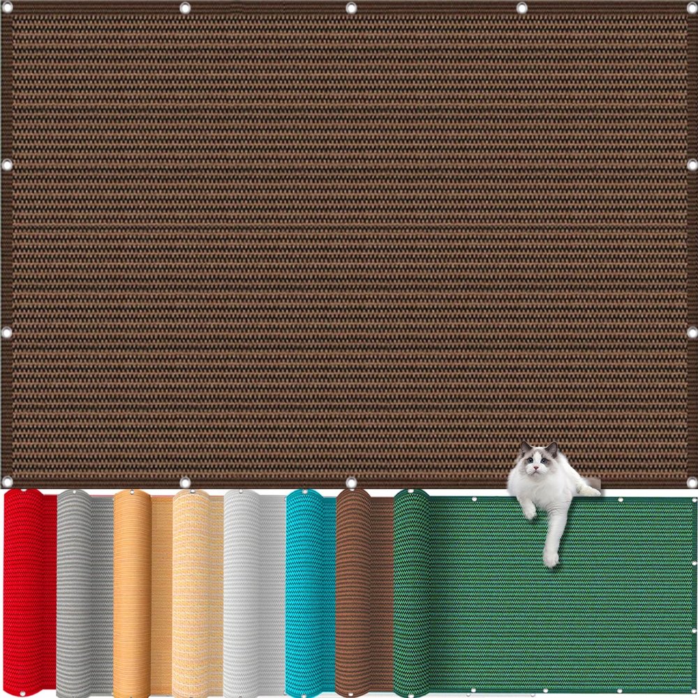 Balcony Privacy Screen 1.8 x 3 m, Wind- and Weather-Resistant, Quick-Drying, Brown