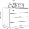 Wooden Desktop Organizer with Lockable Drawers for Office Supplies view 2