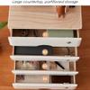 Wooden Desktop Organizer with Lockable Drawers for Office Supplies view 4