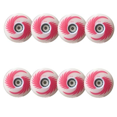 JCXYL EV 76 mm Flash Inline Skate Wheels, 88A, Red, 8-Pack