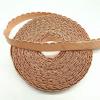5 Yards/Lot 10 mm Fold-Over Half-Moon Lace Elastic Band, Spandex Sewing Trim, Light Pink view 1