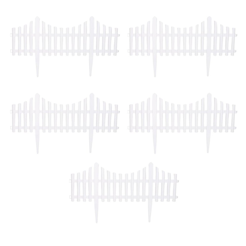 Fockety Decorative Landscape Edging, Interlocking Plastic Garden Border Panels, 24 x 13.2 in, Weatherproof No-Dig Design