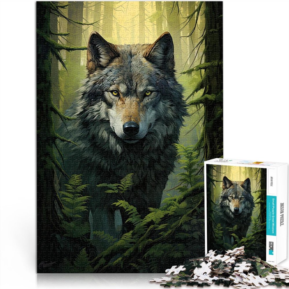2000-Piece Wolf Art Jigsaw Puzzle for Adults and Children Ages 14+, 70 x 100 cm