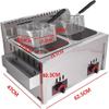 Commercial-Grade Stainless Steel Double Gas Fryer with Adjustable Flame view 2