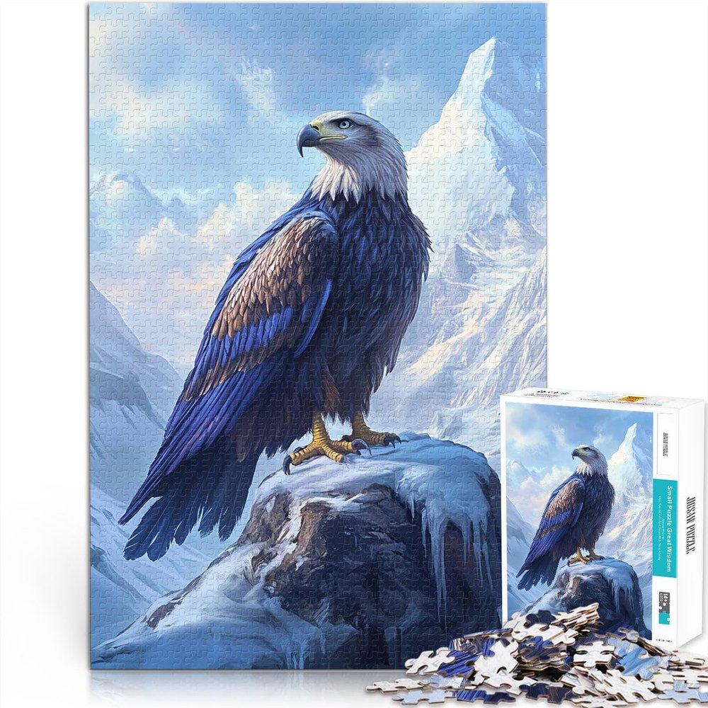 2000-Piece Puzzle for Adults and Teens – Frozen Eagle in an Ice World, 70 x 100 cm