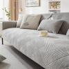 LINGKY Velvet Sofa Cover, 70 x 70 cm, Light Gray view 1