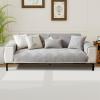 LINGKY Velvet Sofa Cover, 70 x 70 cm, Light Gray view 3