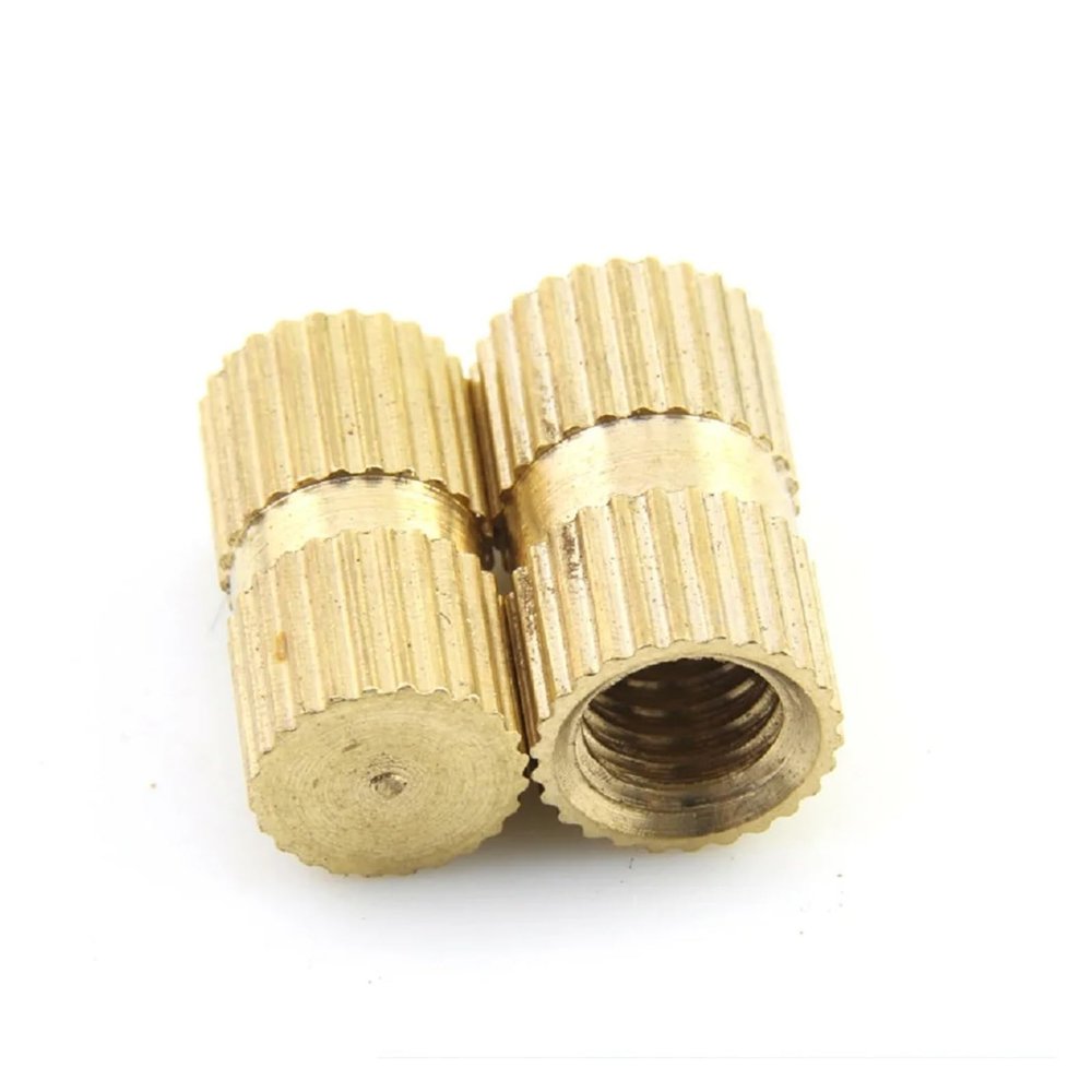 10–50 pcs M3–M8 Brass Knurled Blind Nuts, 12 mm Length