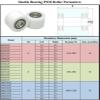 Deep Groove Ball Bearing, 1 Piece, 10 × 40 × 30 mm, POM-Coated Plastic Double Bearing, BST680040-30, 40 mm Diameter, Nylon Guide Wheel, 10 × 40 × 30 Plastic Bearing (8 × 30 × 50 mm) view 3