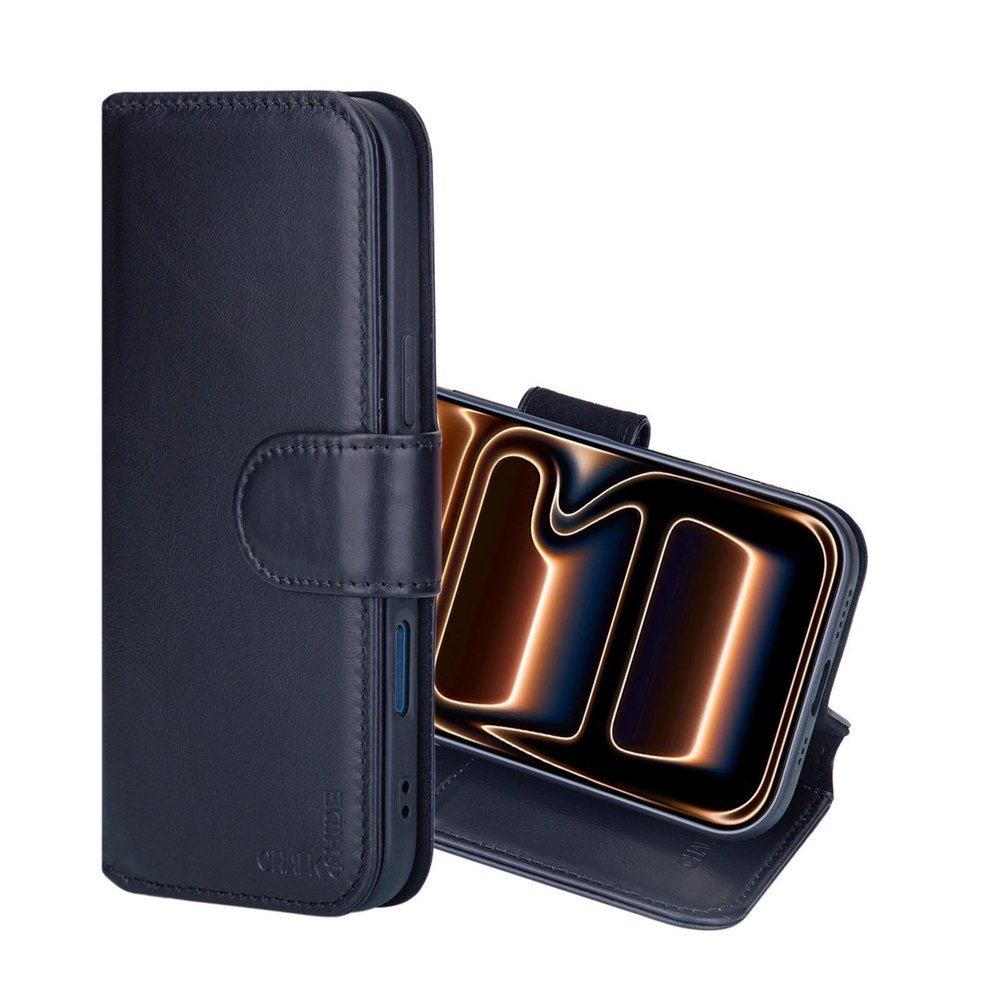 CHALK & HIDE Leather Wallet Case for iPhone 17 Pro Max (6.9") - Black