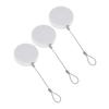 Retractable Cable Lock Set, Steel and ABS, Round, White view 1
