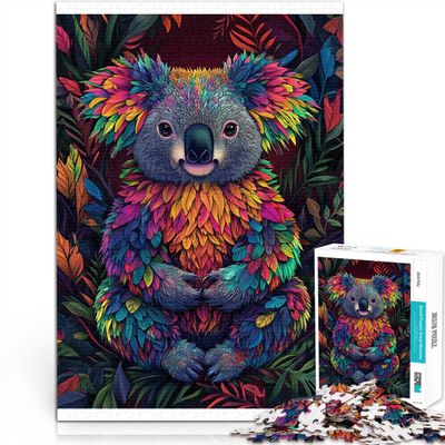 Koala in Colorful Art 1000-Piece Puzzle, A3 Size