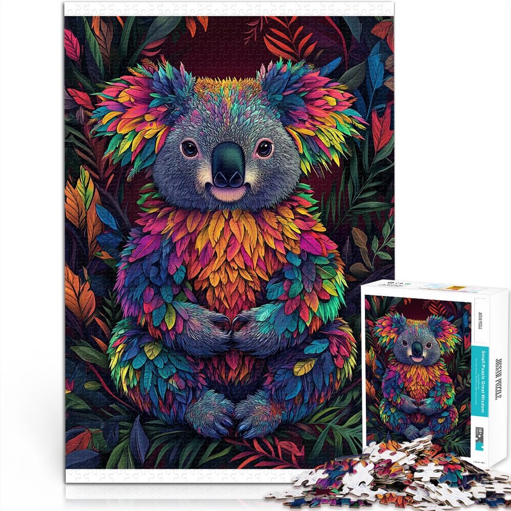 Koala in Colorful Art 1000-Piece Puzzle, A3 Size