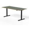 ofinto Rise Electric Height-Adjustable Desk, 120 x 80 cm, Olive Top, Black Legs, No Cable Management view 1