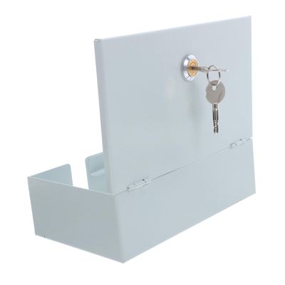 Lockable Socket Box, Iron and Plastic, Silver