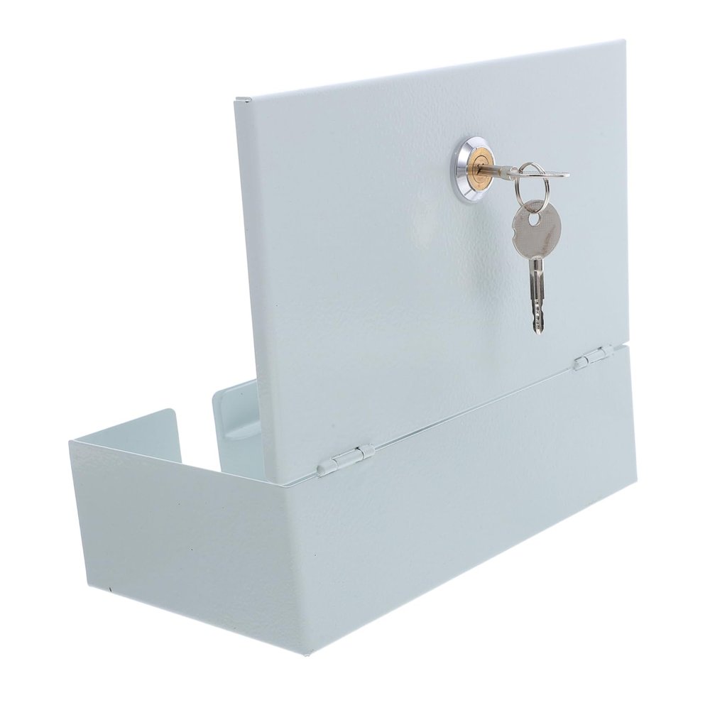 Lockable Socket Box, Iron and Plastic, Silver