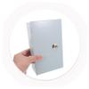 Lockable Socket Box, Iron and Plastic, Silver view 4