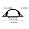 QiaoRong Curved Cable Cover, Gold, 1 x 2.8 cm view 2