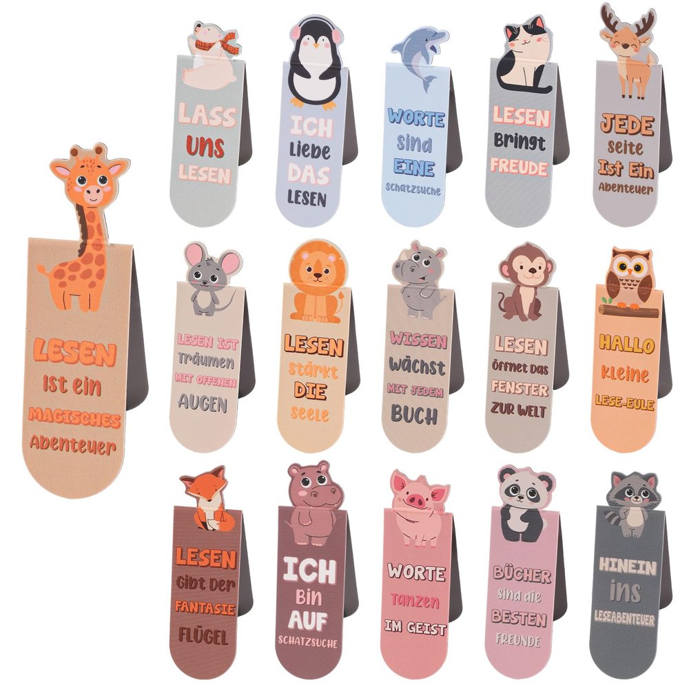 16 Magnetic Bookmarks