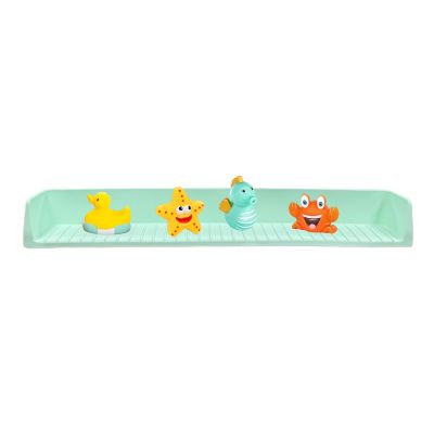 Bathtub Splash Guard with Silicone Suction Cups and Toy Storage