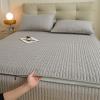 Quilted Washable Mattress Cover with Zipper, Adjustable Size, Moisture-Resistant, Breathable and Soft, Gray, 200 x 220 + 25 cm view 2