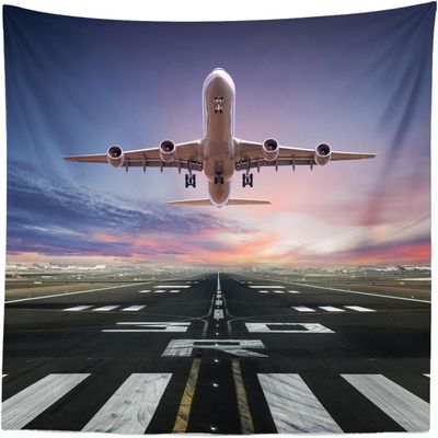 Aircraft Wall Tapestry, 150 x 200 cm, 3D-Printed Airport Design