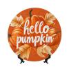Hello Pumpkin Decorative Bone China Plate with Stand, Orange, 20 cm view 1
