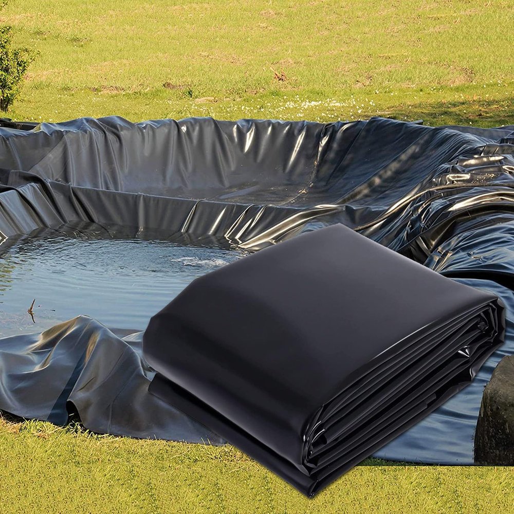 Outdoor Pond Liner, 0.12 mm Thick HDPE Membrane for Koi Ponds, Waterfalls and Garden Pools, 5 x 15 m