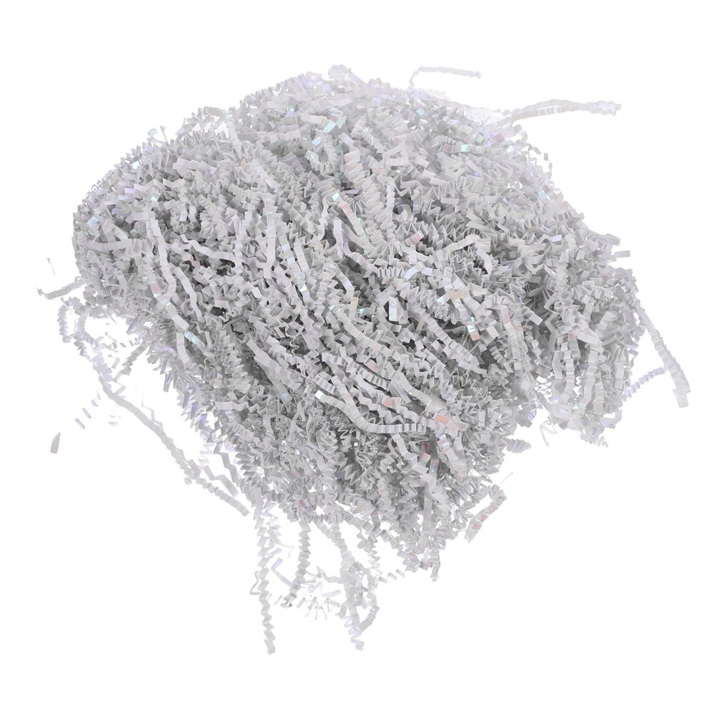 Shredded Paper Filler, 100 g Bag, Silver